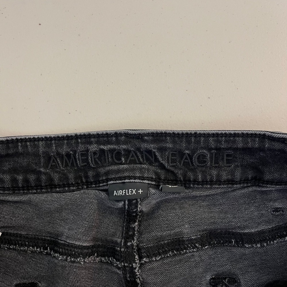 American Eagle Athletic Straight Airflex+ Black Jeans Mens 38x30 - Picture 12 of 15